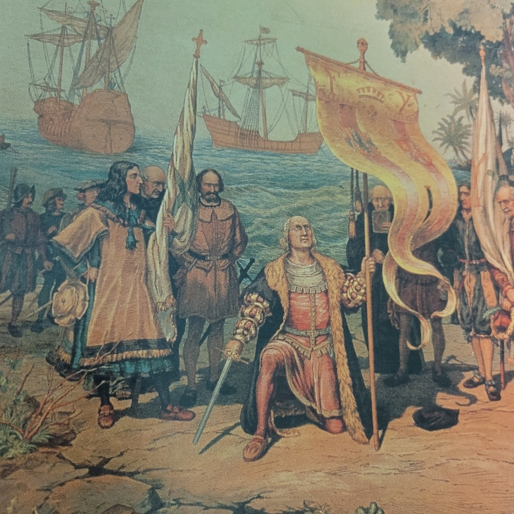 Vintage Christopher Columbus puzzle of Columbus Taking Possession - Picture 3 of 12